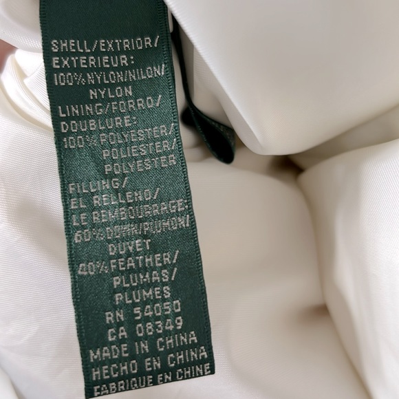 Vintage Lauren Ralph Lauren Cropped Down Coat Jacket Size Petite Small - Picture 9 of 9